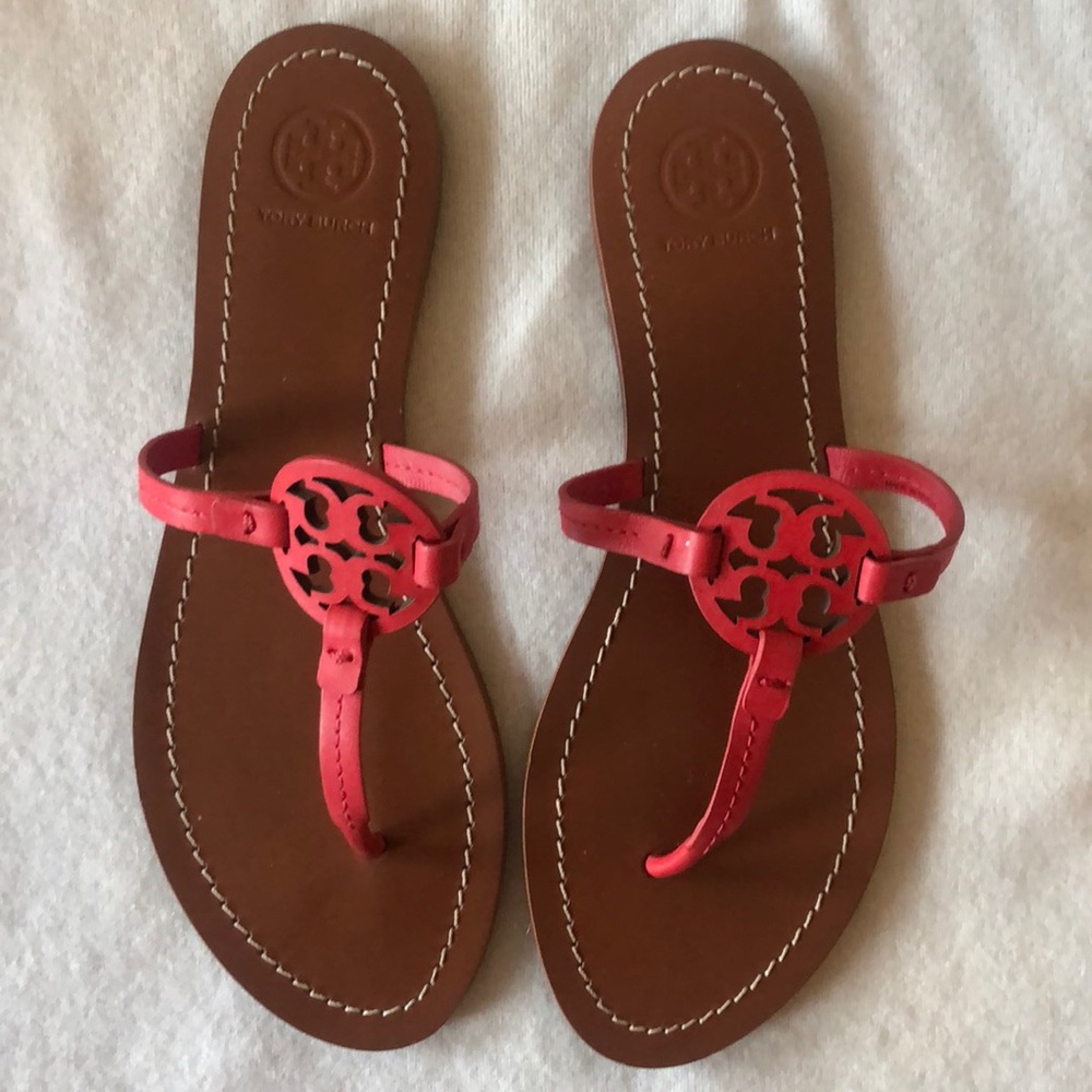Tory Burch red flat sandals